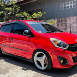 Cara Modifikasi Mobil Ayla Merah Terlihat Keren Dengan Anggaran Terbatas
